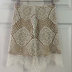 For Love and Lemons Grace Mini Zip Skirt $179